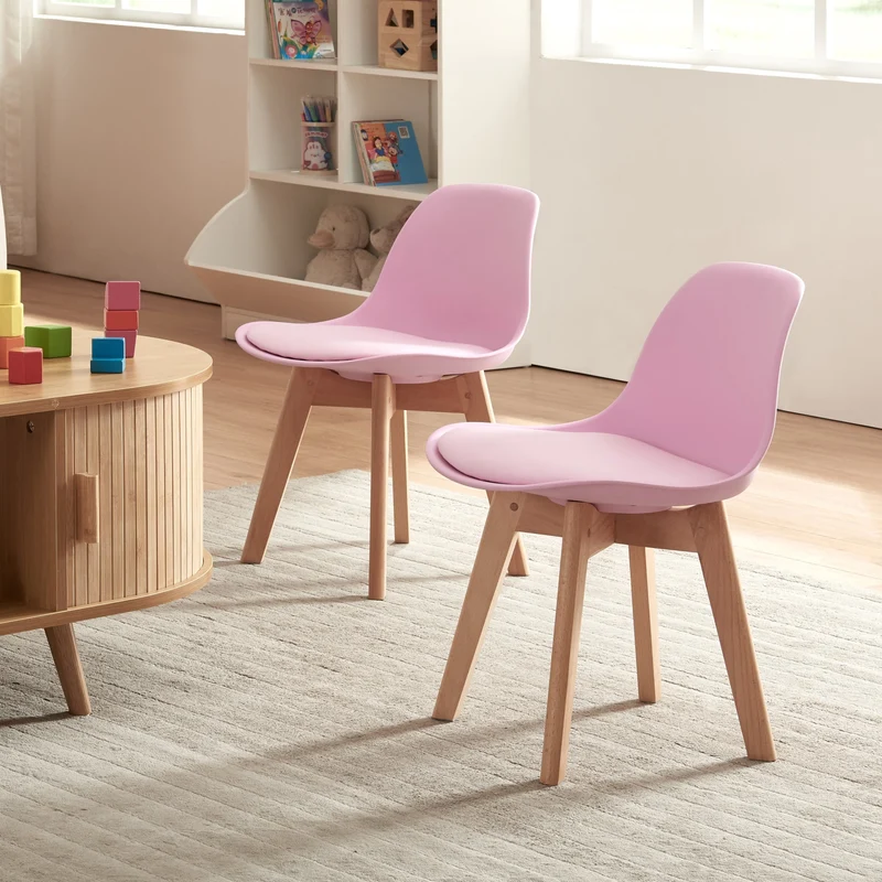 Silla para habitación infantil Elvdal juego de 2 acolchadas [en.casa]