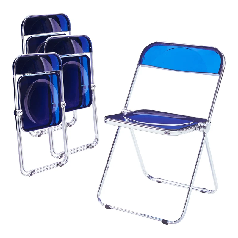 Conjunto de sillas plegables Pornainen [en.casa]