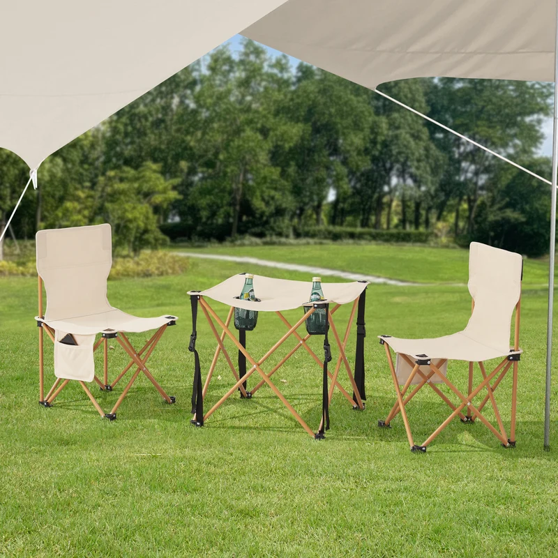 Conjunto de muebles de jardín Banzi de 3 piezas. Tejido textil [casa.pro]