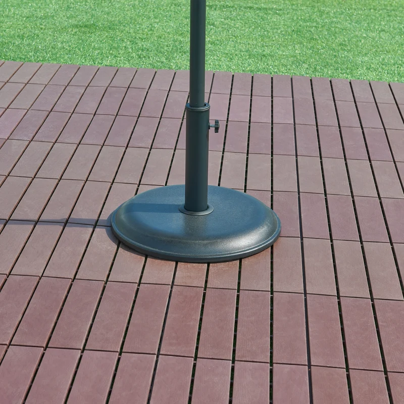 Soporte de sombrilla Bionaz redondo hormigón - Negro [casa.pro]