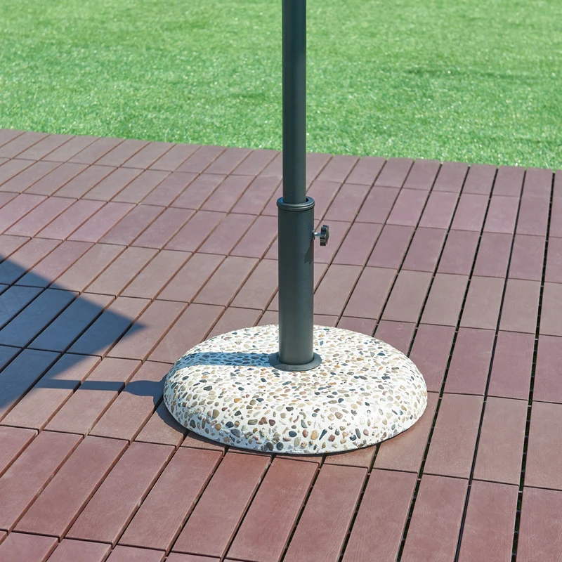 Soporte de Sombrilla Bitritto Aspecto Grava Hormigón 45 x 6 cm - [casa.pro]