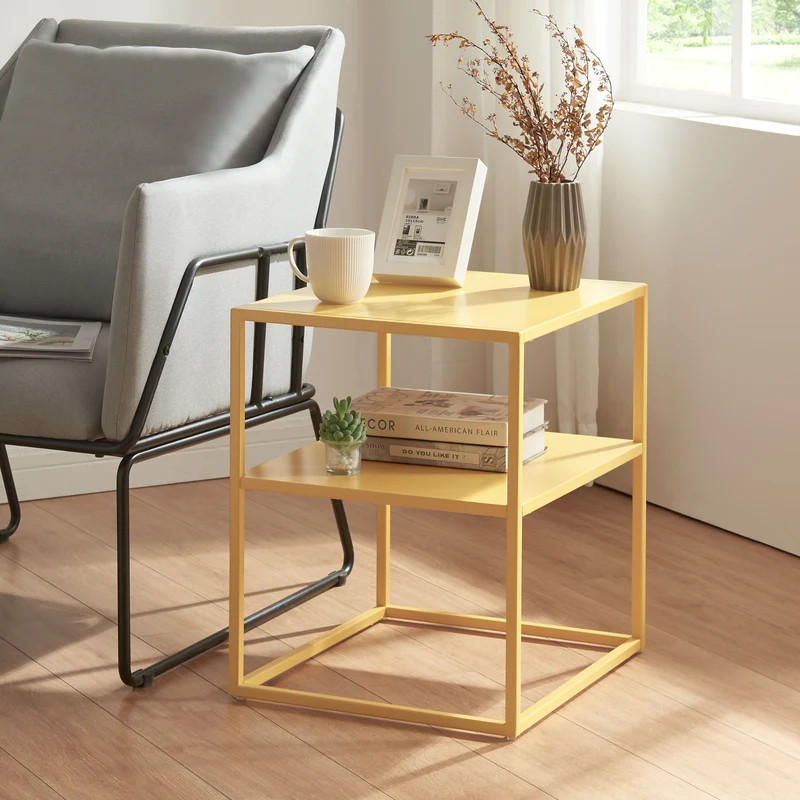 Mesa auxiliar Raahe con estante en varios colores [en.casa]