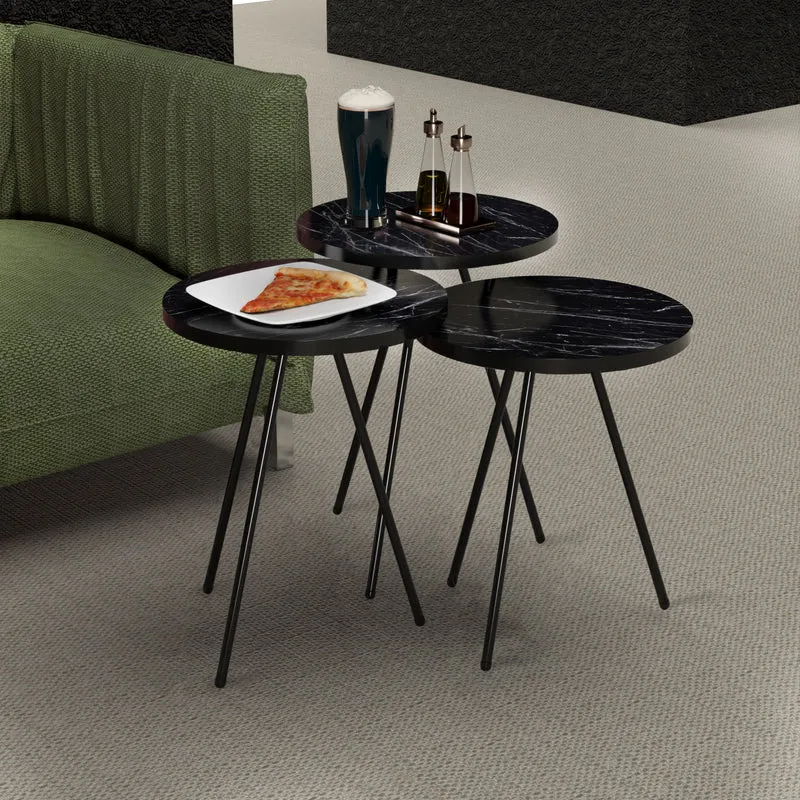 Mesa de comedor Satztisch Ølgod juego de 3 en varios colores [en.casa]