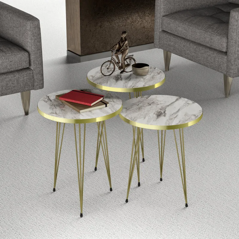 Mesa de comedor Ry juego de 3 en varios colores [en.casa]