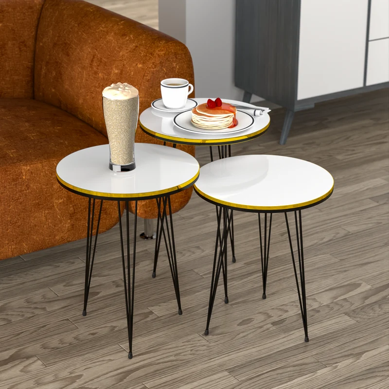 Mesa de comedor Ry juego de 3 en varios colores [en.casa]
