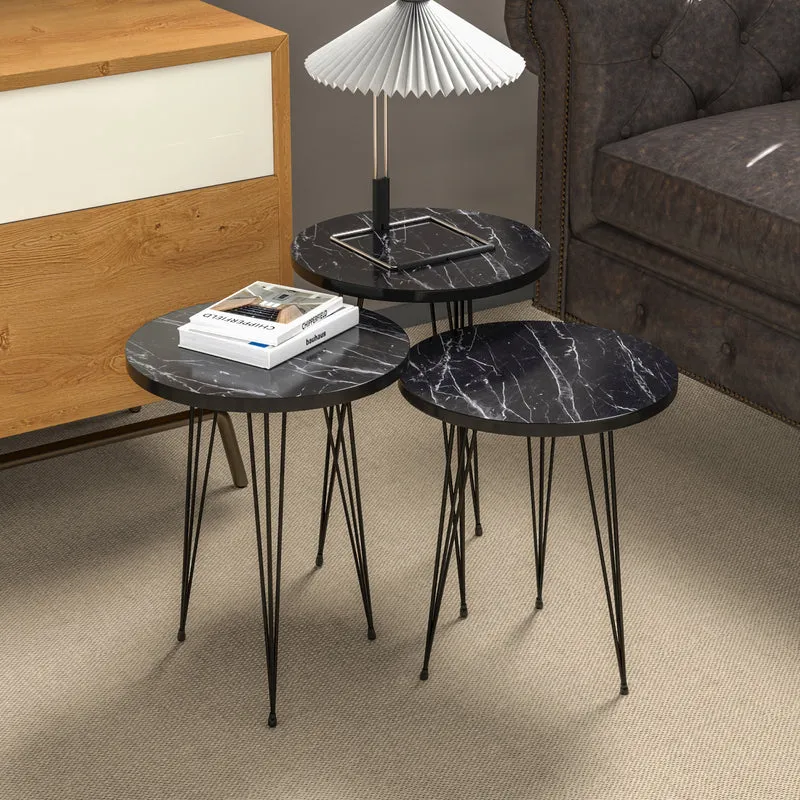 Mesa de comedor Ry juego de 3 en varios colores [en.casa]