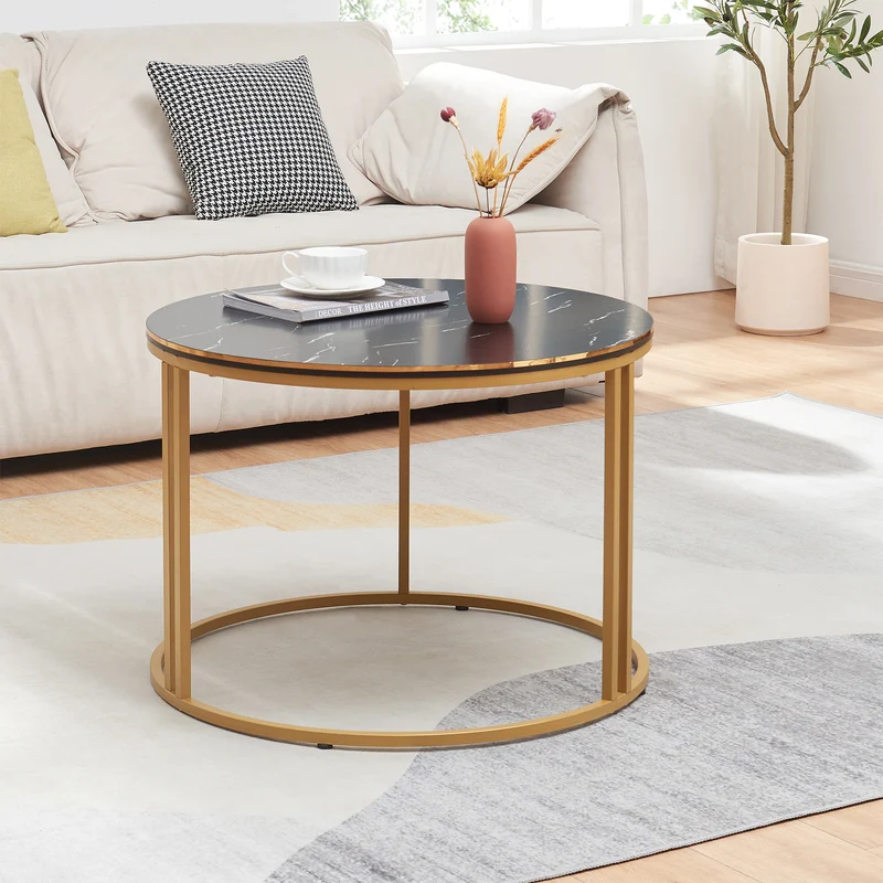 Mesa de centro Aulum redonda 50xØ70 cm [en.casa]