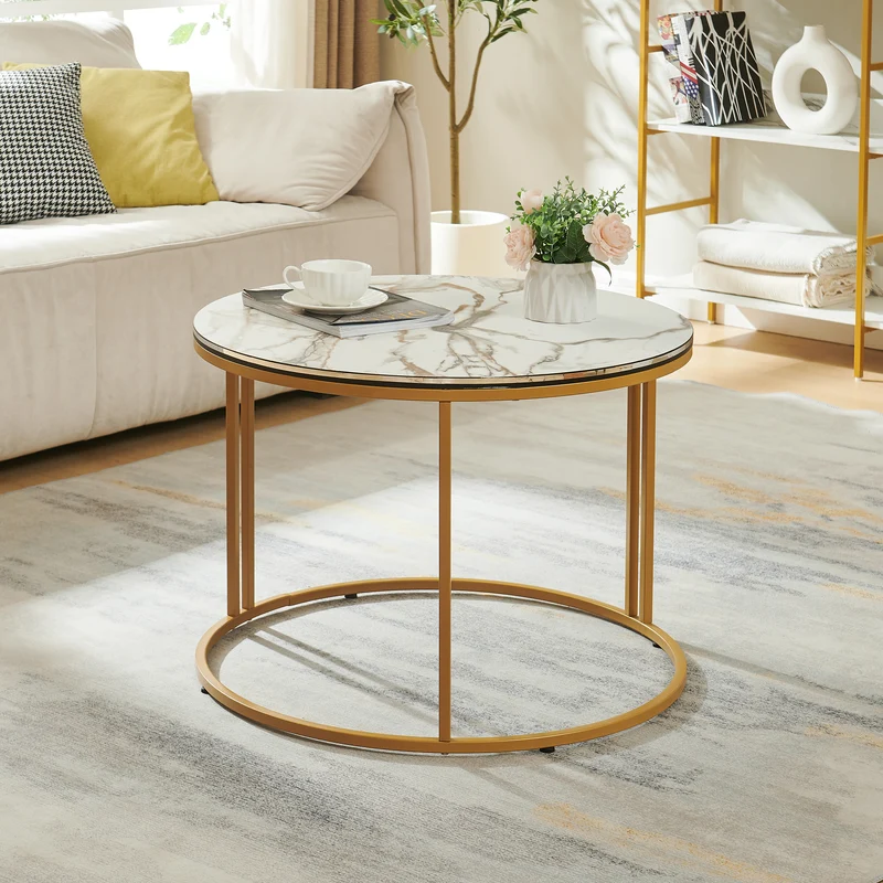 Mesa de centro Aulum redonda 50xØ70 cm [en.casa]