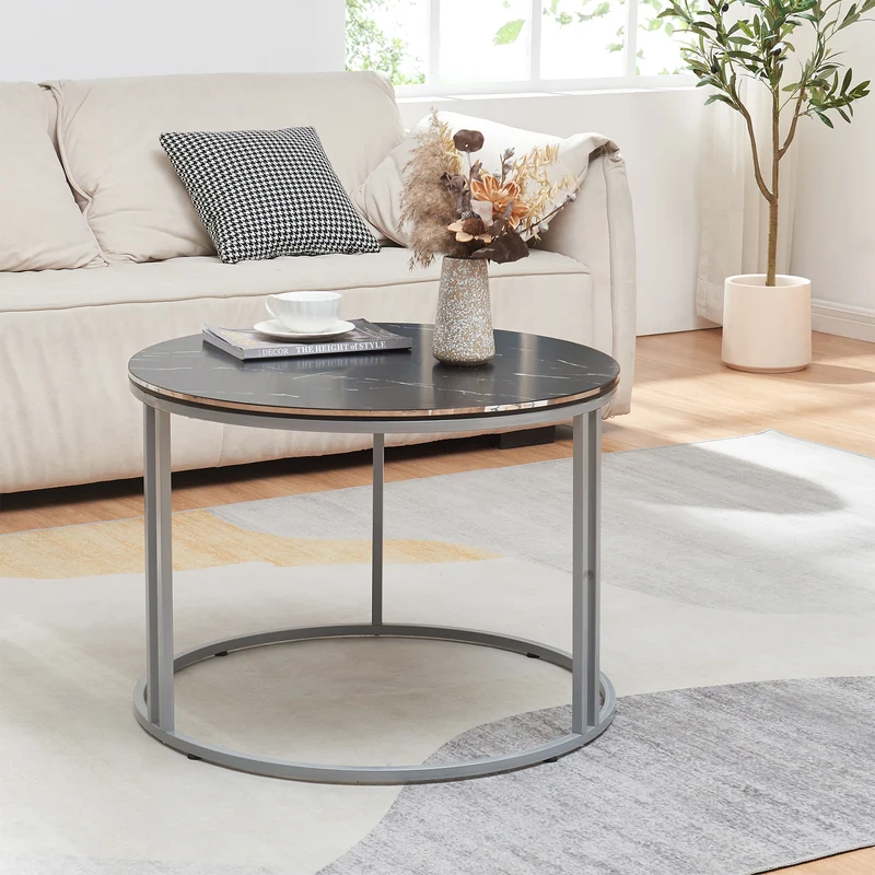 Mesa de centro Aulum redonda 50xØ70 cm [en.casa]