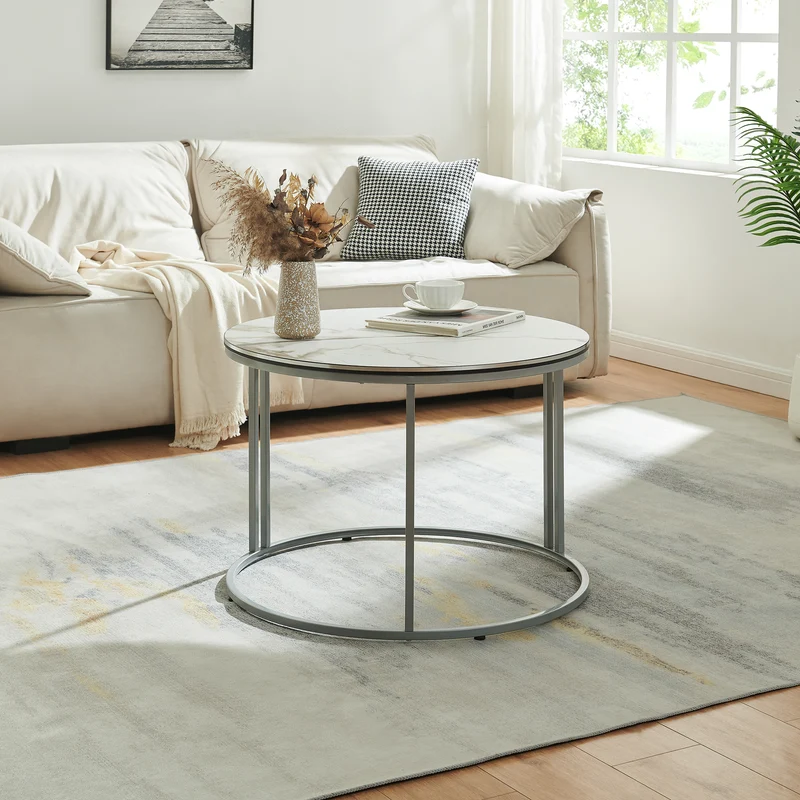 Mesa de centro Aulum redonda 50xØ70 cm [en.casa]