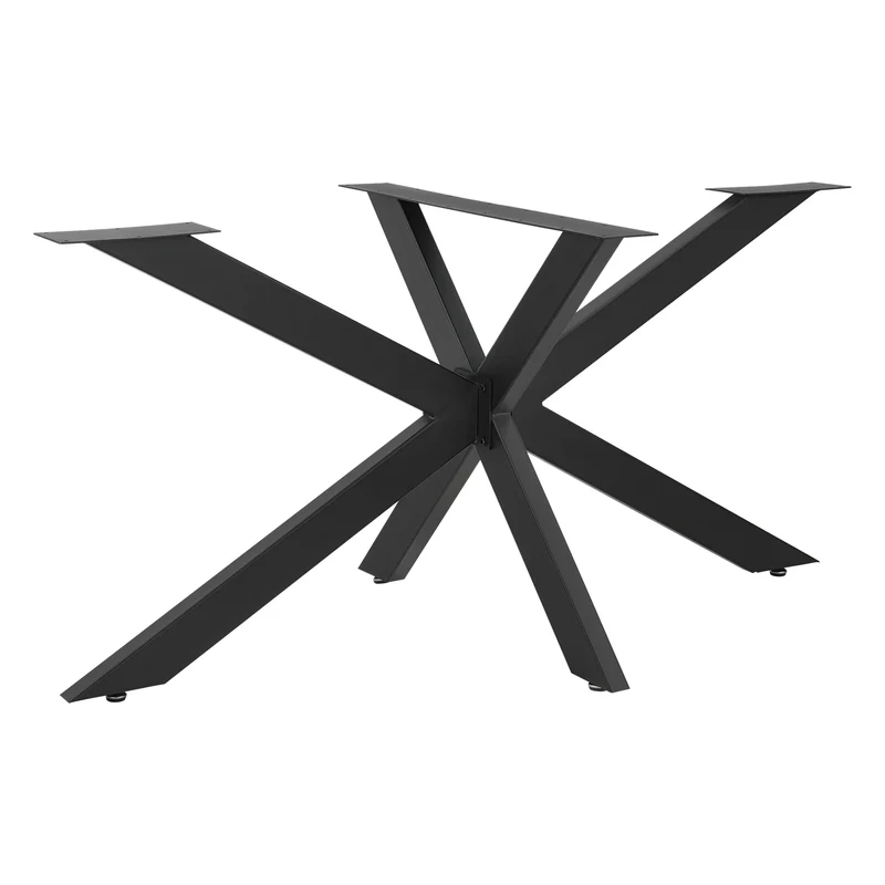 Estructura de mesa Oberau acero negro en varios tamaños [en.casa]