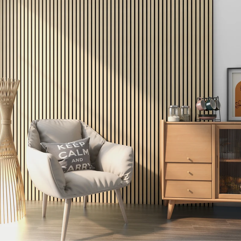 Set de 4x paneles de pared Vang acústico MDF 120x60x2cm (2,88 m²) - [NEU.HOLZ]