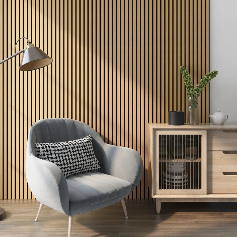 Set de 4x paneles de pared Vang acústico MDF 120x60x2cm (2,88 m²) - [NEU.HOLZ]