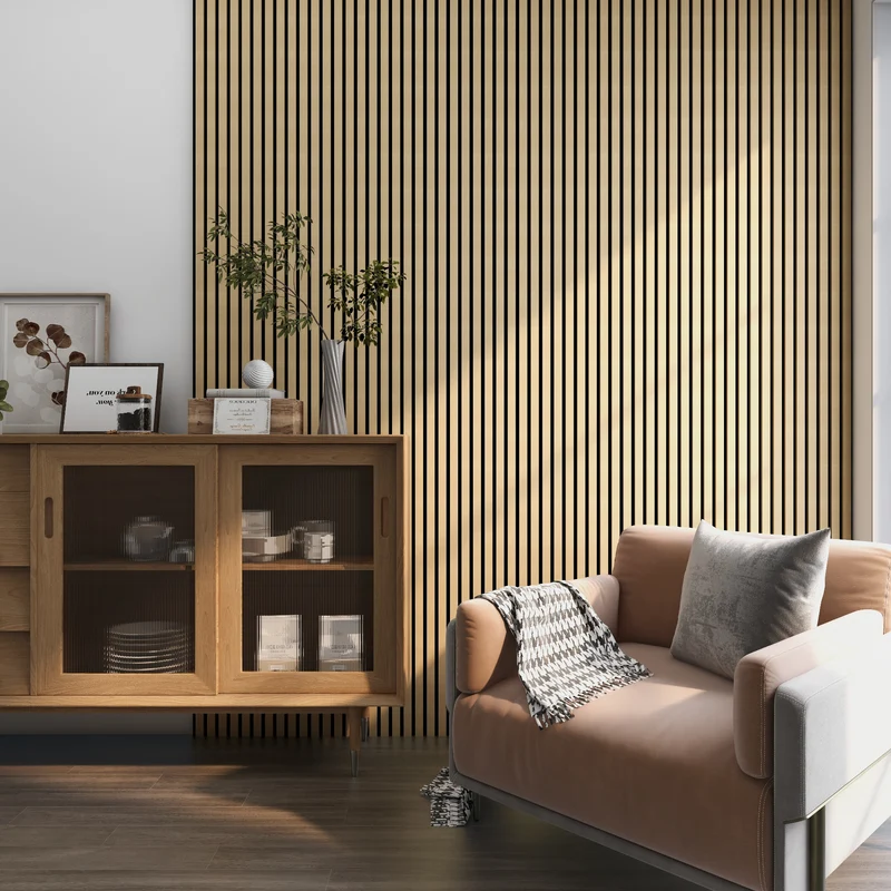 Set de 4x paneles de pared Vang acústico MDF 120x60x2cm (2,88 m²) - [NEU.HOLZ]