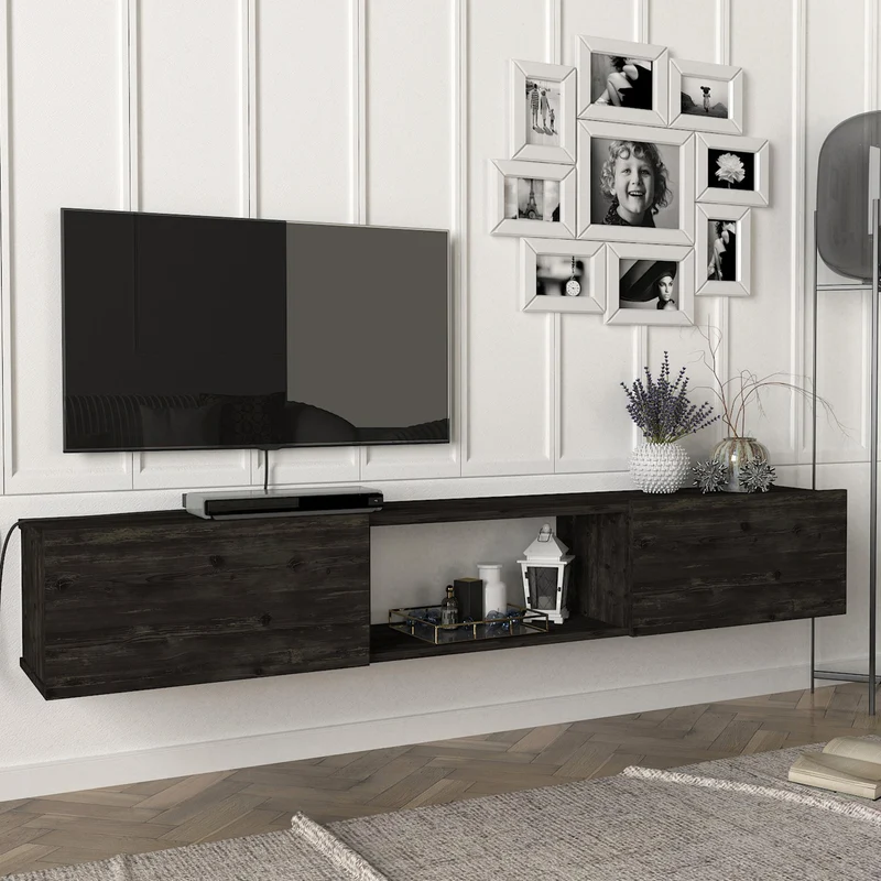 Mueble de televisión Paltamo 180x31x29,5cm en varios colores [en.casa]
