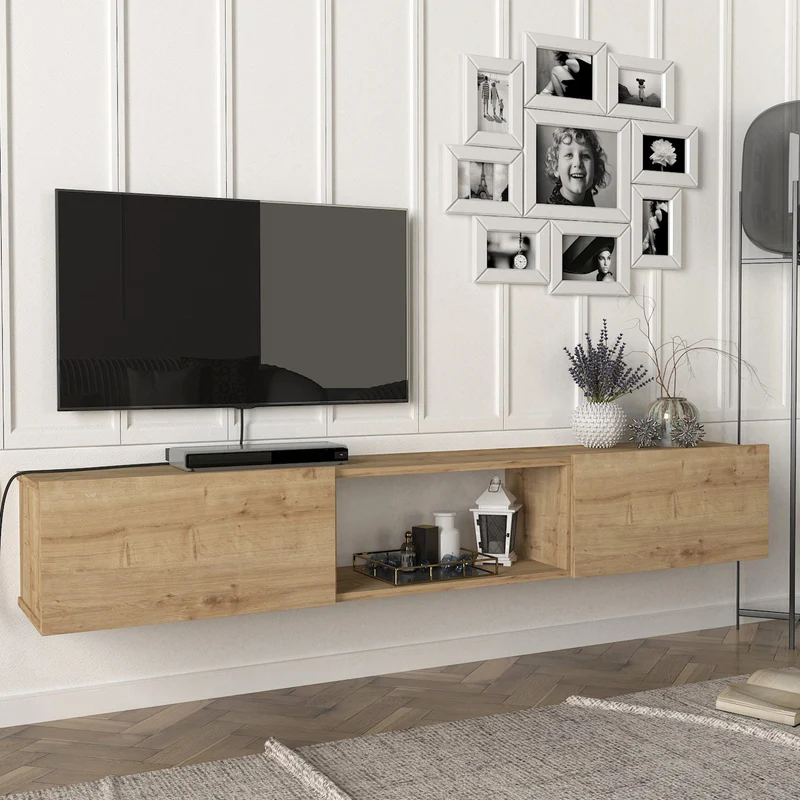Mueble de televisión Paltamo 180x31x29,5cm en varios colores [en.casa]