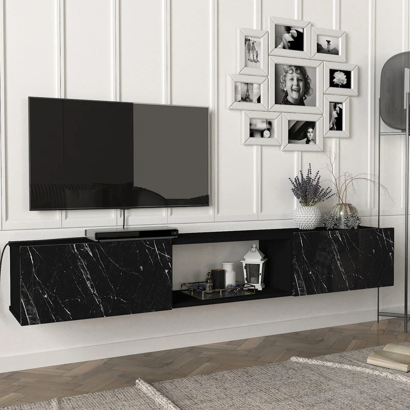 Mueble de televisión Paltamo 180x31x29,5cm en varios colores [en.casa]
