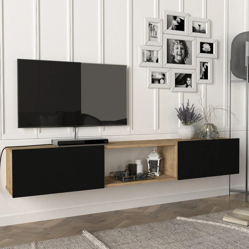 Mueble de televisión Paltamo 180x31x29,5cm en varios colores [en.casa]