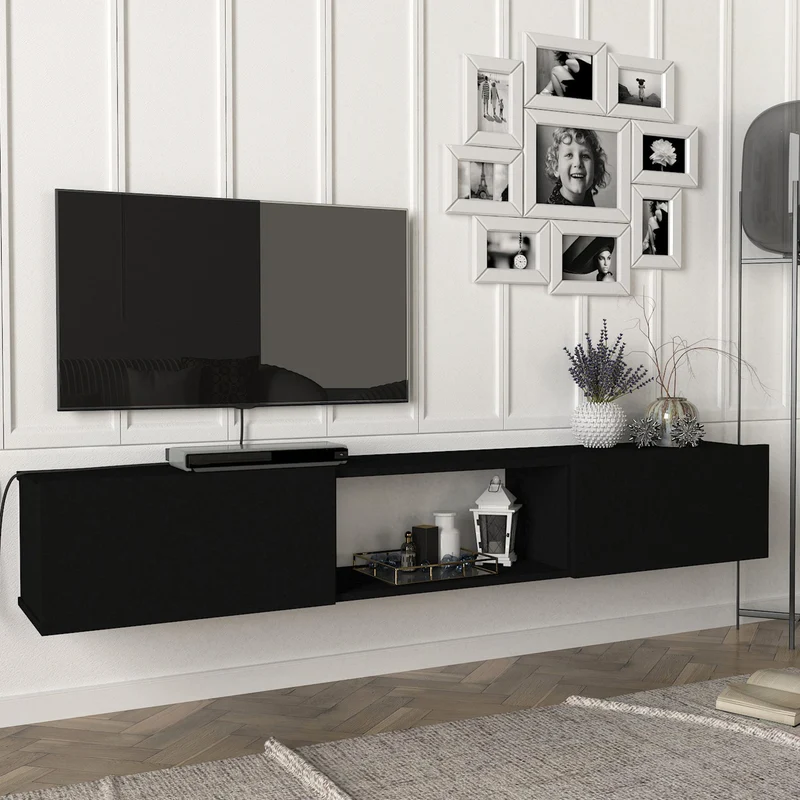 Mueble de televisión Paltamo 180x31x29,5cm en varios colores [en.casa]