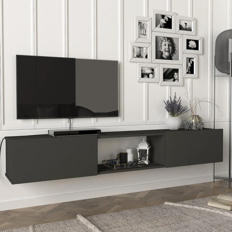 Mueble de televisión Paltamo 180x31x29,5cm en varios colores [en.casa]