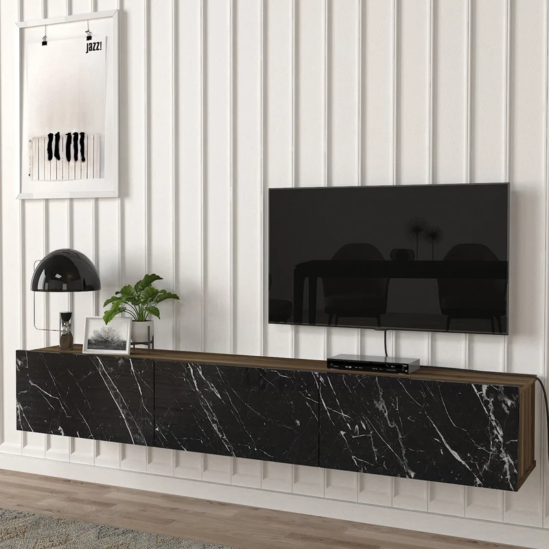 Mueble de televisión Vihti 180x31x29,5cm en varios colores [en.casa]