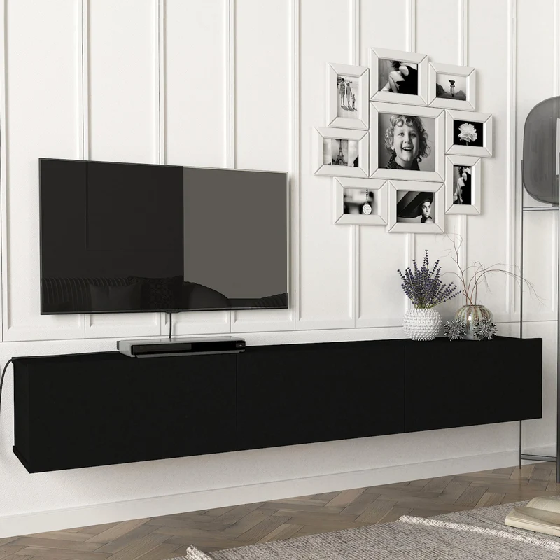 Mueble de televisión Vihti 180x31x29,5cm en varios colores [en.casa]