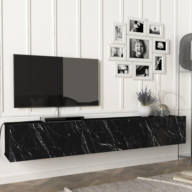 Mueble de televisión Vihti 180x31x29,5cm en varios colores [en.casa]