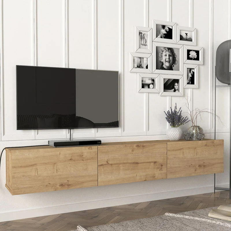 Mueble de televisión Vihti 180x31x29,5cm en varios colores [en.casa]