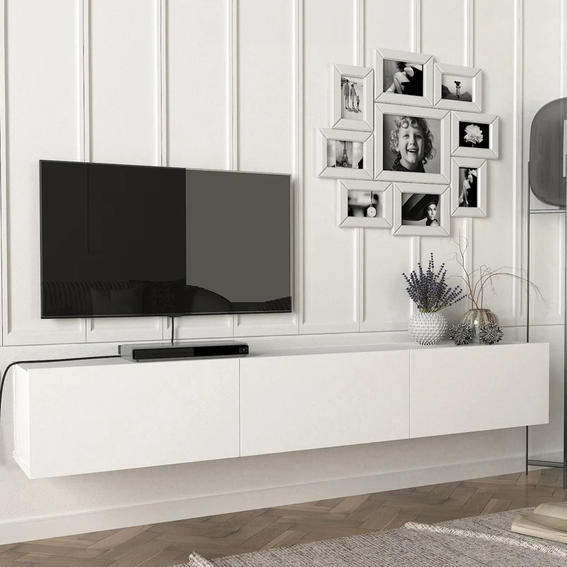 Mueble de televisión Vihti 180x31x29,5cm en varios colores [en.casa]