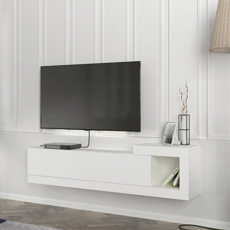 Mueble de televisión Luhanka 150x29,5x38,5cm roble en varios colores [en.casa]