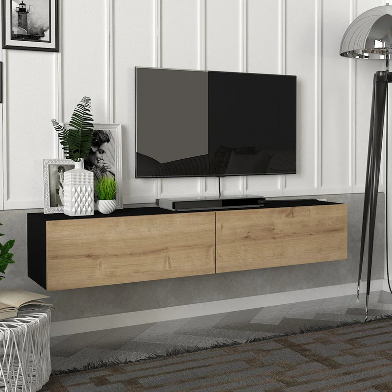 Mueble de televisión Toivakka 135x31x25cm en varios colores [en.casa]