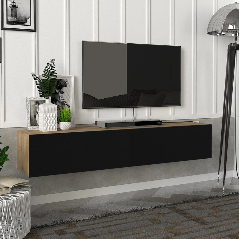 Mueble de televisión Toivakka 135x31x25cm en varios colores [en.casa]