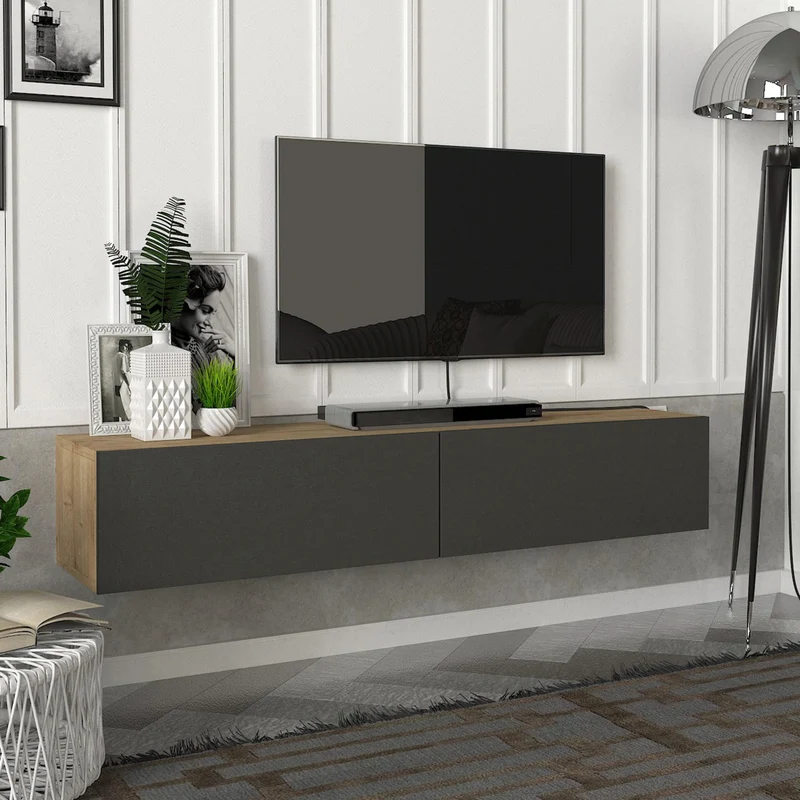 Mueble de televisión Toivakka 135x31x25cm en varios colores [en.casa]