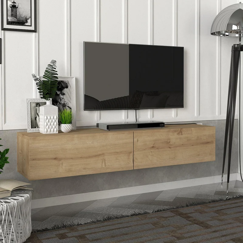 Mueble de televisión Toivakka 135x31x25cm en varios colores [en.casa]