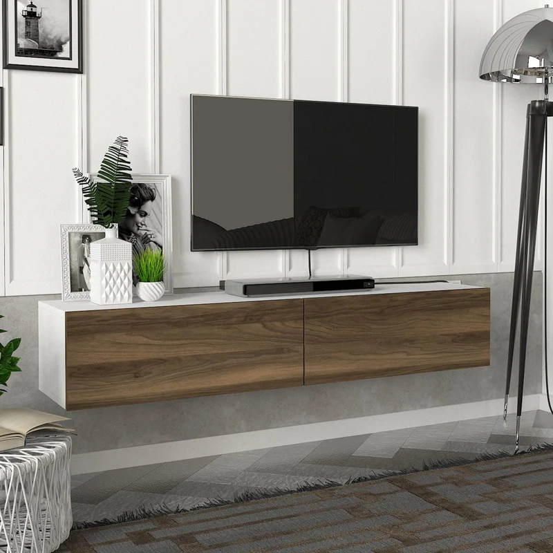 Mueble de televisión Toivakka 135x31x25cm en varios colores [en.casa]