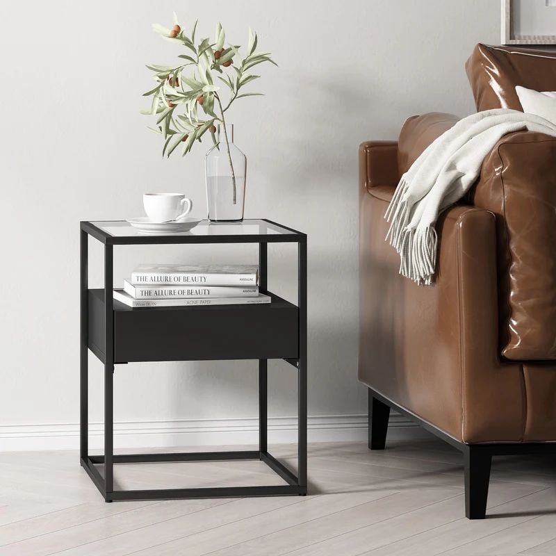 Mesa auxiliar Vissenbjerg con cajón en varios colores [en.casa]