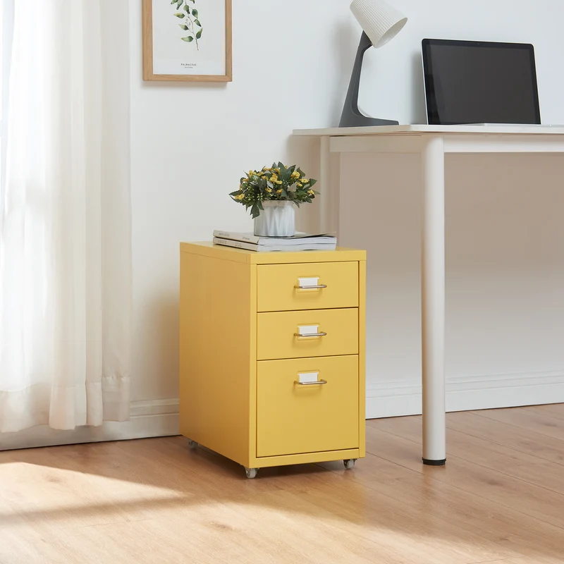 Contenedor móvil Kökar con 3 cajones [en.casa]