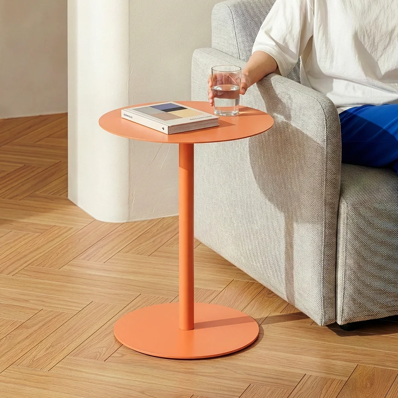 Mesa auxiliar Nastätten trapezoidal interior/exterior metal 50x50x38cm [en.casa]