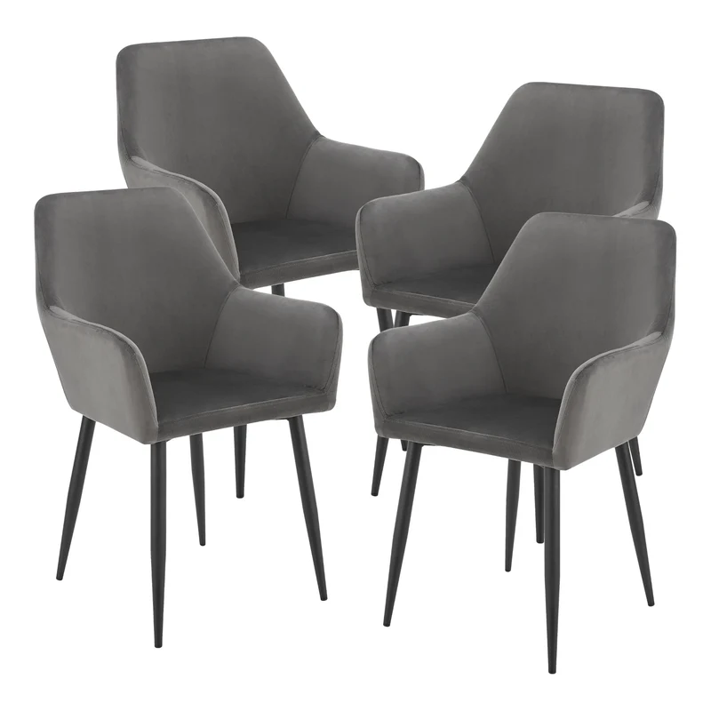 Conjunto de sillas de comedor Hollola [en.casa]