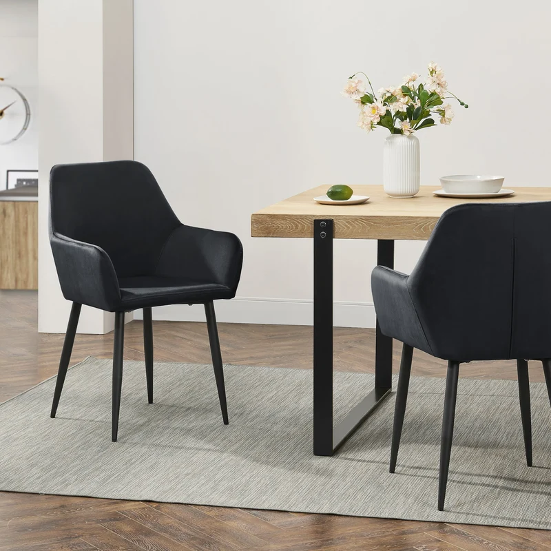 Conjunto de sillas de comedor Hollola [en.casa]