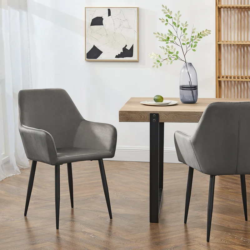 Conjunto de sillas de comedor Hollola [en.casa]