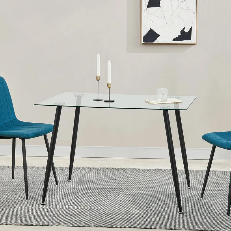 Mesa de cristal Hyrynsalmi en varios colores [en.casa]