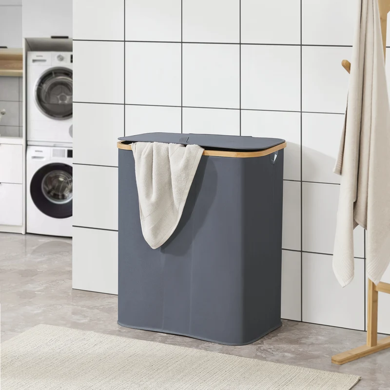 Cesto de ropa Rusko 140L en varios colores [en.casa]