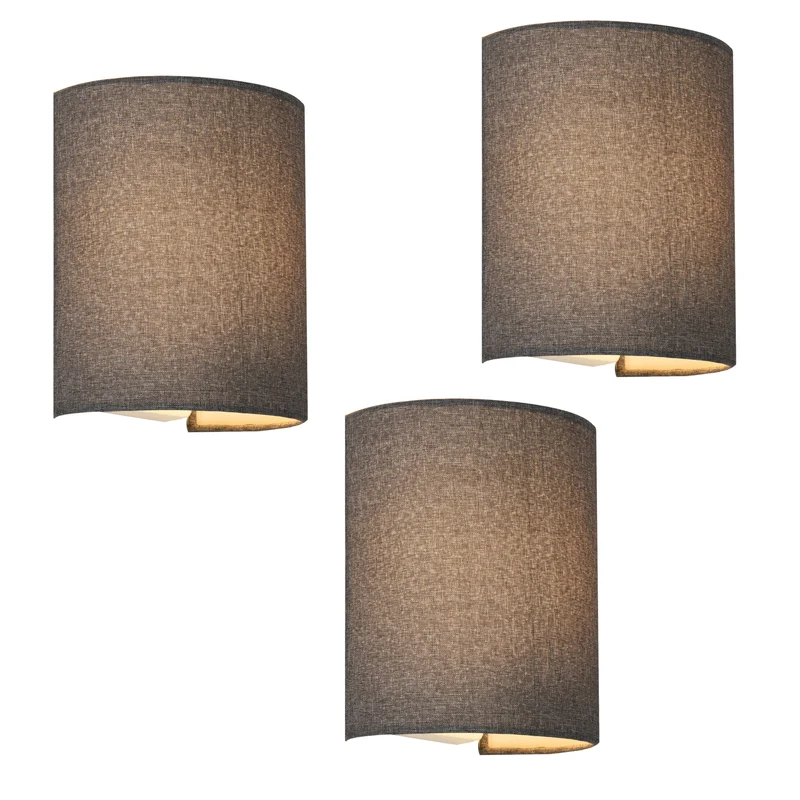 Aplique Bruselas Gris Set de 2 / 3 [lux.pro]