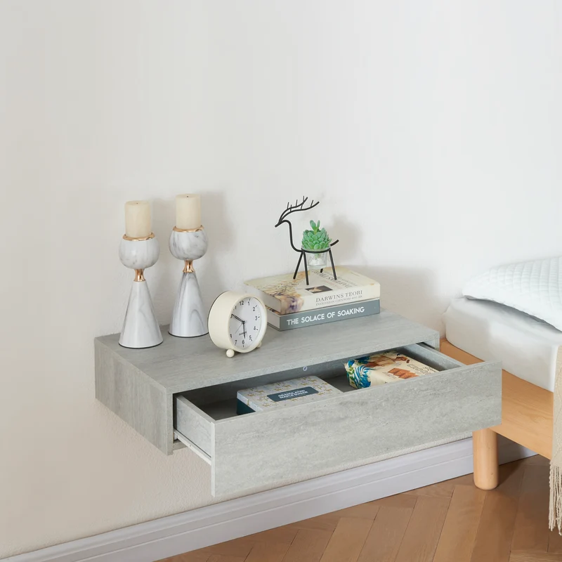 Estantería de pared Kärsämäki con cajón [en.casa]