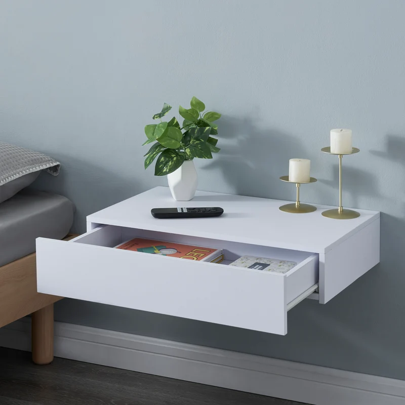 Estantería de pared Kärsämäki con cajón [en.casa]