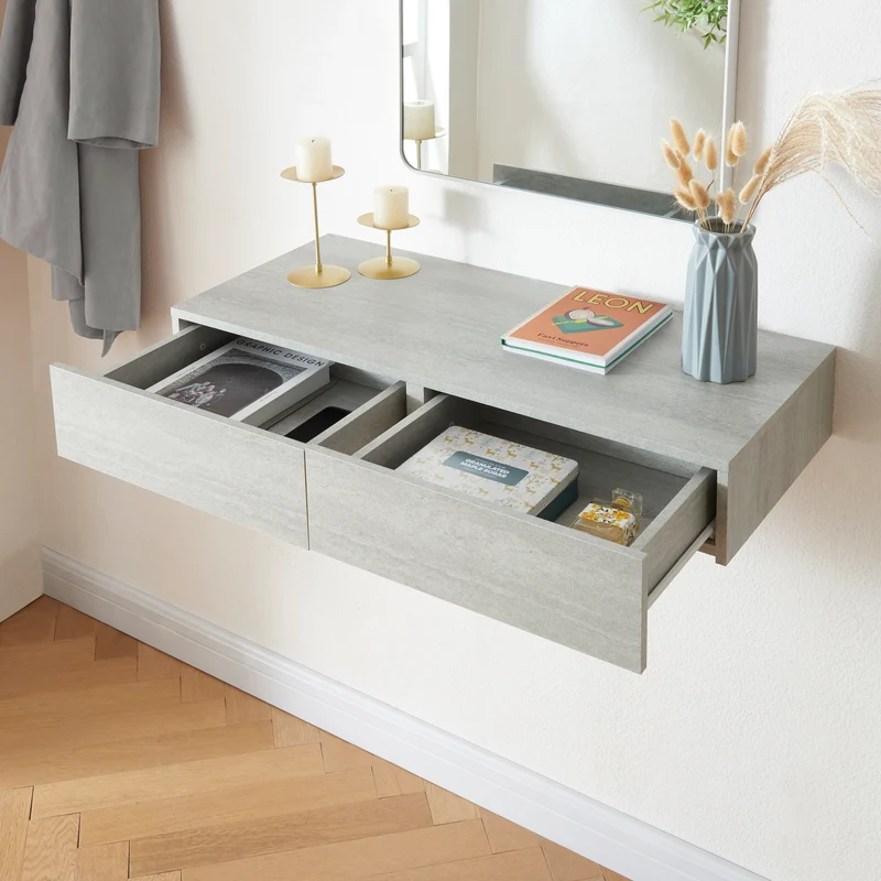 Estantería de pared Karstula con cajón [en.casa]