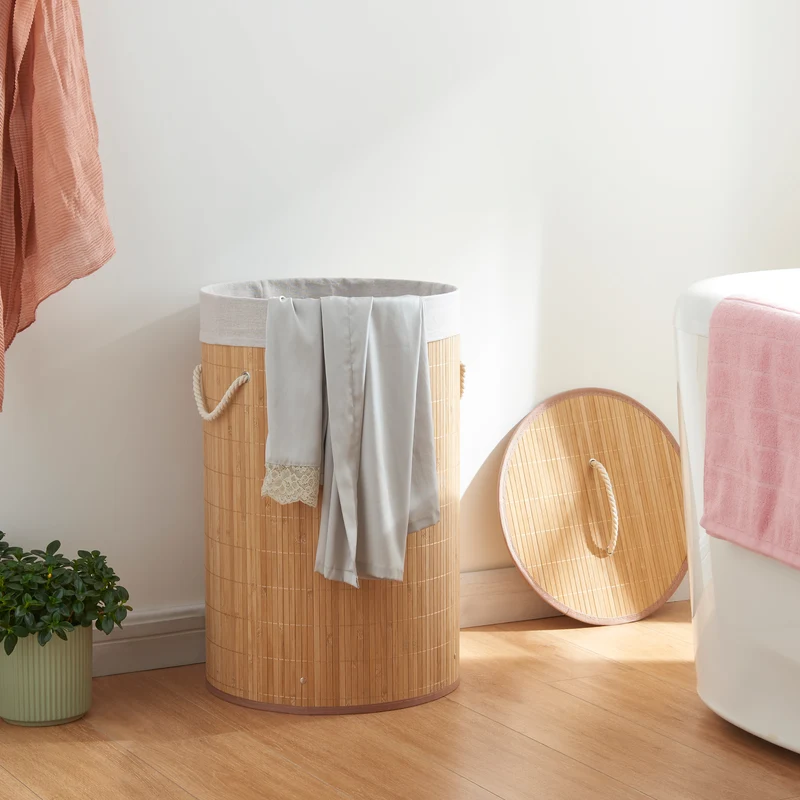 Cesto de ropa Salla de bambú en varios colores y tamaños [en.casa]