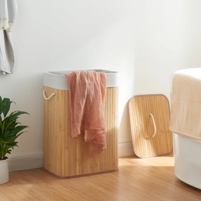 Cesto de ropa Salla de bambú en varios colores y tamaños [en.casa]