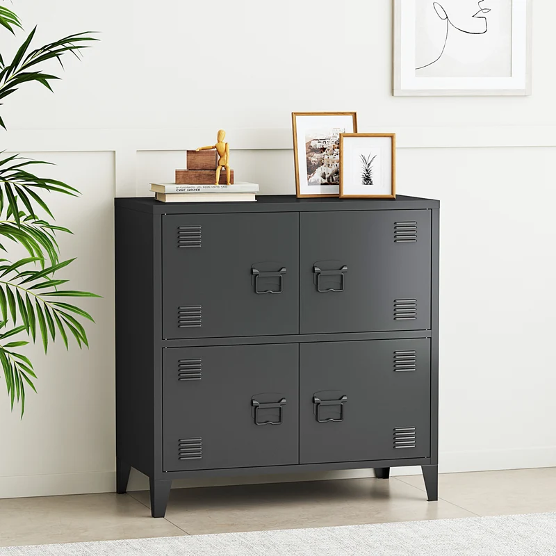 Armario de oficina Hamina 80x40x82 cm en varios colores [en.casa]